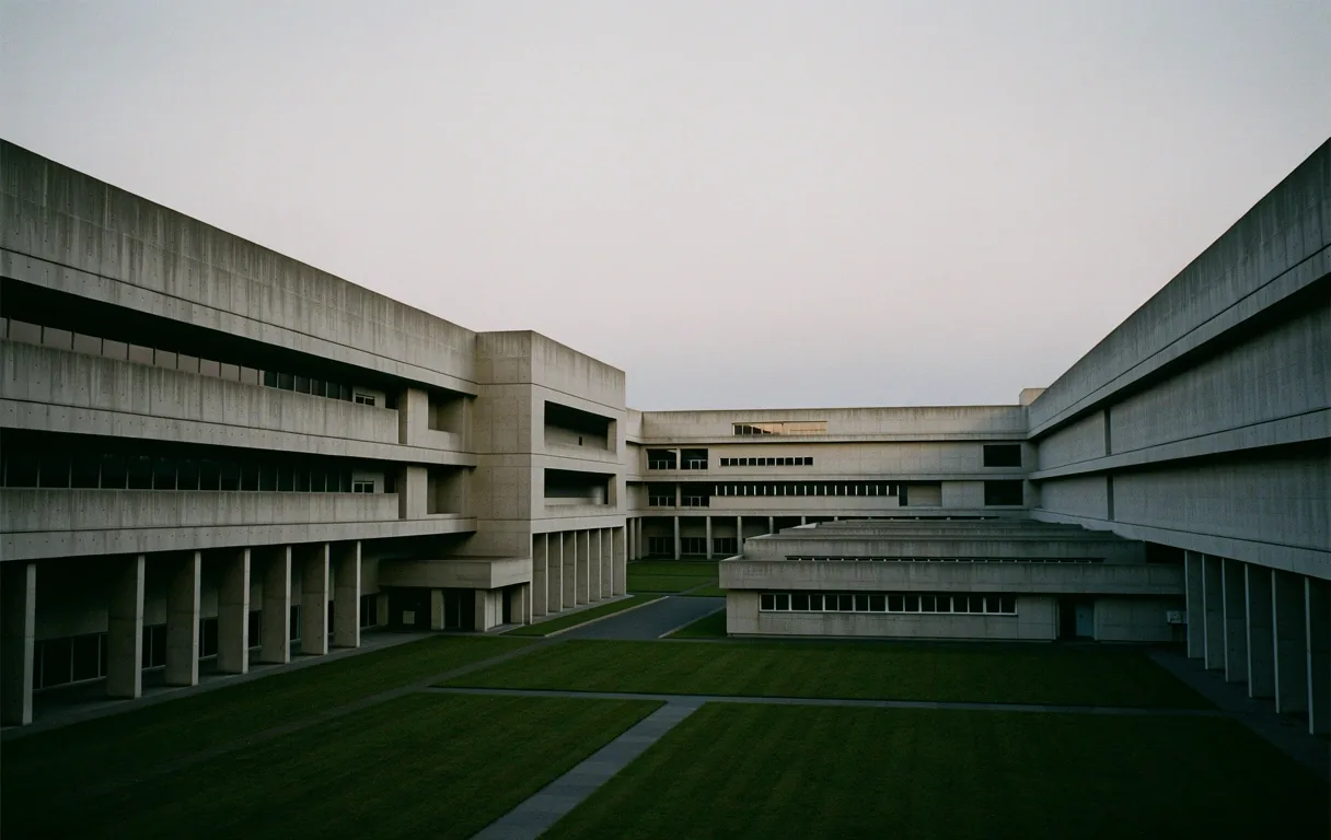 Brutalist research campus